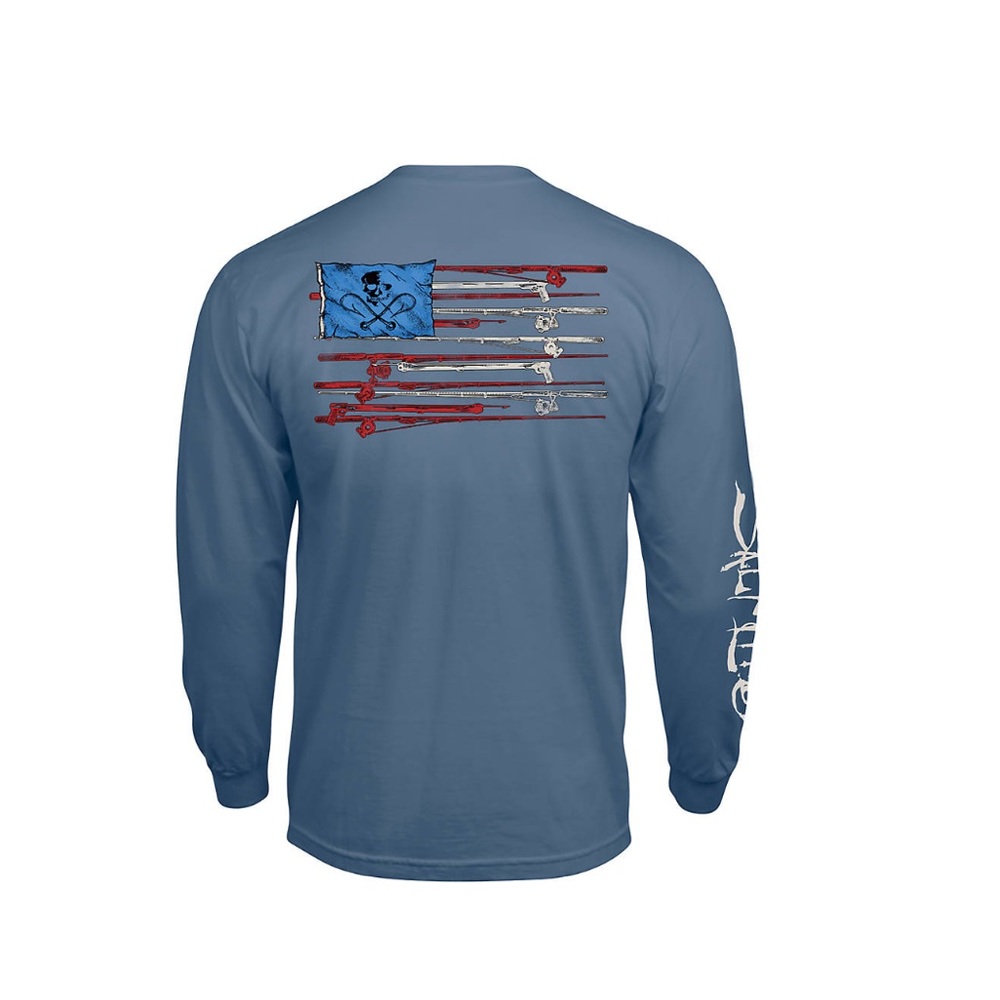 Salt Life long Sleeve Costal Blue Fisherman’s Glory Graphic T-Shirt Men’s Small